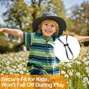 Kids Sun hat for Girls Boys Outdoor Breathable Sun Protection UPF 50+ Cap Wide Brim Summer Beach Bucket hat (5-13 Years, Beige)