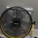 DBF 12" Solar Powered Fan, 15000 mAh Rechargeable Battery Operated Outdoor Floor Fan, 20W Solar Panel, 4-24H Runtime, 12 Speeds, Quiet, Cordless, Heavy Duty Metal Blade for Camping Home Outage, Yellow