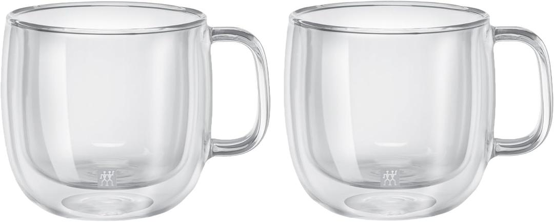 ZWILLING Sorrento Plus 2-pc Double-Wall Glass Cappuccino Mug Set (Clear)