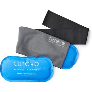 Hot and Cold Therapy Gel Ice Pack Compress Two Pack Set with Wrap by Cureve - Reusable with Wrap to Treat Injuries, Aches and Pains on Knee, Neck, Back, Shoulder, Foot, Headaches and TMJ