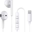 iPhone Headphones,Wired Lightning Headphones for iPhone 13 14 12 Pro Max MFi Certified Lightning Earbuds with Microphone & Volume Control for 11 XR SE