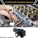 1 Pc Crankshaft Position Sensor for Chevrolet Silverado 2500 1999-2004 for GMC Sierra 3500 01-06 Crank CKP Sensor Sturdy Metal Plastic Engine Black