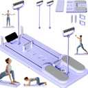 Pilates Board - Versatile Foldable Pilates Reformer Set at Home, Multi-Purpose Sliding Board for Pilates Workouts, 5-in-1, Purple