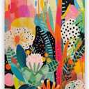 TcnBzydkij Maximalist Graffiti Abstract Floral Poster - Colorful Botanical Wall Art Canvas Prints for Living Room and Stylish Bedroom Decor - Eclectic Wall Painting 12x18inch Unframed, Style-2