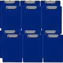 Trade Quest Plastic Clipboard Opaque Color Letter Size Low Profile Clip (Pack of 12) (Blue)