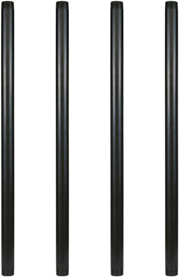 GeilSpace 1" 30" Pre-Cut Black Metal Pipe, Industrial Steel Fits Standard One Inch Black Threaded Pipes and Fittings - Vintage DIY Industrial Shelving (1" 30")