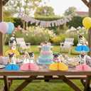 Pug Dog Birthday Party Honeycomb Centerpieces 8PCS Double-Sided Table Decorations for Dog-Themed Celebration | Pet Cute Pug Theme Birthday Baby Shower Gender Reveal Party Supplies for Puppy Lovers