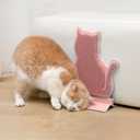 Cat Self Grooming Comb Brush with Catnip Wall Corner Groomer Brush Cats Face Scratchers for Indoor Dogs Fur Pets, Pink