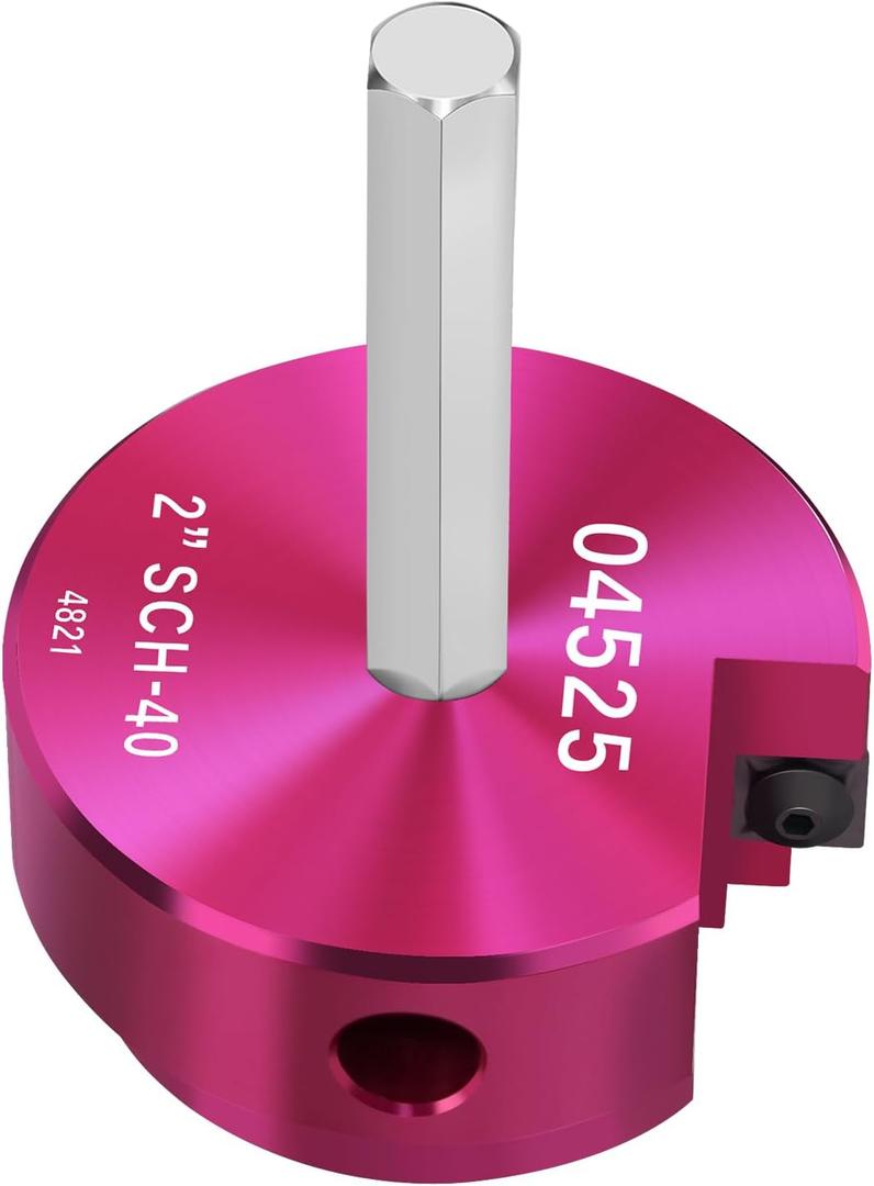 JYINCPED PVC Fitting Saver 2-Inch Head,2" PVC Pipe Reamer with 3/8-Inch Hex Shaft,Socket Saver Plumbing Tool Plastic Pipe Fitting Reamer for Sch.40 CPVC ABS Hub,Fit Standard 1/2" Drills