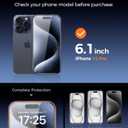 UNBREAKcable 2PCS Screen Protector for iPhone 15 Pro - 1 Privacy Tempered Glass+1 Clear Glass Double Shatterproof [Installation Frame] [9H Hardness] [Case Friendly] Anti-Scratch for iPhone 6.1 inch