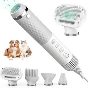 KUUBIA 5 in 1 Pet Hair Dryer - High Speed Hair Dryer for Dogs and Cats | Portable, Silent & Intelligent Temperature Control NTC