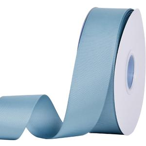 YAMA Dusty Blue Grosgrain Ribbon, 1 1/2 Inch 50 Yards, Great for Crafts Bows Flower Bouquet Wedding Home Decor Gift Wrapping