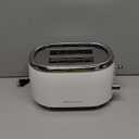 MELLERHOME Retro Toaster 2 Slice, 7 Browning Levels, 3 Functions (Reheat, Defrost, Cancel), Removable Crumb Tray, Under Base Cord Storage, White Toaster Kitchen Appliances