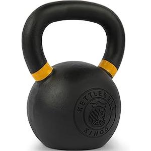 Kettlebell Kings Powder Coated Kettlebell Weights - 9-97 lb Strength Training Kettlebells for Men and Women - Hand Weights Workout Gym Equipment - Weights Set for Home Gym- New 31lb