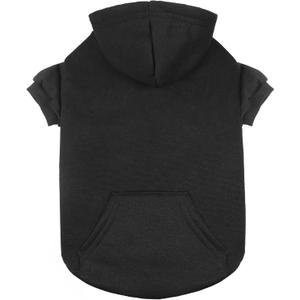 Dog Sweaters for Medium Dogs,Dog Hoodie Fleece Pet Sweater Soft Clothes Sweatshirt with Pocket Pet Hoodie for Medium Dogs(Black&M)