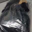 Halloween Costumes for Women - White Collar Long Sleeve Black Dress, Black Braided Wig and Sock (Small)