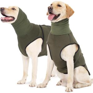 ROZKITCH Dog Anxiety Vest Hoodie with Head Cover, Jacket for Noise Block & Ear Protection, Calming Coat for Travel & Vet Visits ArmyGreen S