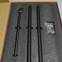 40" Free Standing Towel Rack for Bathroom with Weighted Marble Base, Height Adjustable & 360 Swivel Bars, Taller Rustproof 304 Stainless Steel, 2-Tier Floor Towel Stand for Bathtub