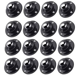 PlusRoc 16 Pack 1 Inch Self Adhesive Caster Wheels for Furniture Mop Bucket, Load Capacity 28 LBS Per Wheel, Low Profile Swivel Wheels for Small Appliance Storage Bins