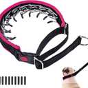 Martingale No Pull Dog Collar - Heavy Duty Nylon With Buckle, Adjustable Anti Pull Reflective Slip Collar for Large Medium Small Dog Training Walking M Hot Pink (M (15"-23" Neck, 1.5" Wide))