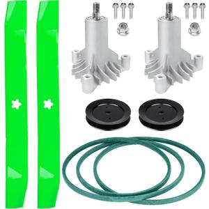 LT 1000 Mower Deck kit fit for Husqvarna Craftsman 42" YTH1842 LT2000(Only 3 Bolts),Spindle 130794 582922301, Blades 134149, Pulley 173436, 95 1/2" Belt 144959