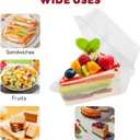 200 Pcs Individual Cake Slice Containers,Clear Pie Slice Containers Plastic Disposable,Cake Slice Boxes For 6-8 Diameter Cake or Pie Slices, Desserts(4.4 Inches),envases para postres con tapas