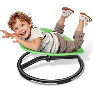 FERUERW Spinning Chair for Autistic Kids, Sensory Swivel Chair, 220LBS Weight Capacity, Sensory Toy for Children with ADHD/Autism, Training Body Coordination, 3+ Years (Light Green)