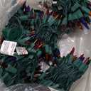 PREXTEX Multicolored Christmas Lights with Green Wire, 60 Feet, 300 Lights, Colorful String Lights Indoor or Outdoor - Incandescent String Lighting for Christmas Tree Decorations for Fences and Patios