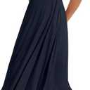ODODOS Square Neck Midi Dress with Pockets for Women Summer Casual Sleeveless Sundress Flare Tank Dress, XXL