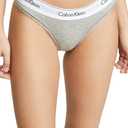 Calvin Klein Women's Modern Cotton Thong-Panty (Grey Heather)