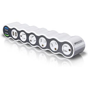 360 Electrical 36052 White Surge Protector, 5-Outlet + 2 USB + 4 ft. Cord