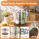 Stanley 40 oz Cup Organizer, Rotating Stanley Cup Holder, Water Bottle Organizer for Stanley Owala 40 oz Cup Tumbler Organizer Easy to Install