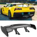 57 inch GT Wing Rear Spoiler Glossy Black Universal Rear Spoilers Racing Lightweight Trunk Spoiler Wings Compatible with Honda Chevy Corvette Mustang Camaro Nissan Ford(Glossy Black-GT)