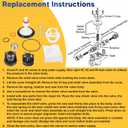 3/4" 009M3 Total Repair Kit for Watts 0888527 & LF009M3, Backflow Preventer Rebuild Set RK 009M3-T, Includes 1st & 2nd Check + Relief Valve Parts with Lubricant