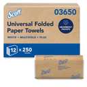 Scott Professional Universal Multifold Paper Towels, Bulk (03650), Absorbency Pockets, 9.2" x 9.4" sheets, Plus Tier, Compressed, White (250 Sheets/Pack, 12 Packs/Case, 3,000 Sheets/Case)