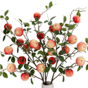 Gresorth Realistic Fake Apple Bouquet Decoration Pink Artificial Lifelike Plant Stem Faux Fruit Bouquet Birthday Christmas Theme Décor 2pcs