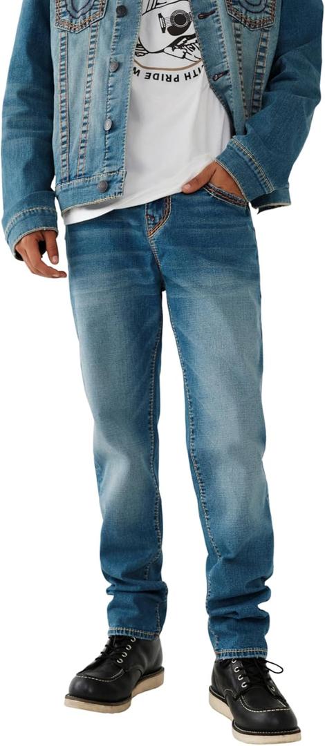 True Religion Men's Rocco Flap Mb3 32 Inseam, Prosperity Medium Wash, 33