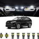 10pcs RAV4 Interior LED Lights Kit Super Bright LED Map Dome Light Bulbs for 2016 2017 2018 2019 2020 2021 Toyota RAV4 all models
