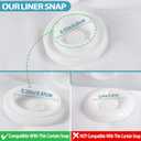 Conbo Mio 2 Pack Hotel Fabric Snap in Shower Curtain Liner Replacement Removable Water Repellent Liner for Bathroom Shower Curtain Liner 107W X 54H