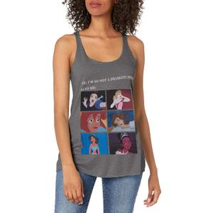 Disney Women's Princess Drama Meme Tri-Blend Racerback Layering Tank (Gray Heather, XS)