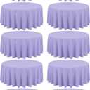 10 Pack Lavender Round Tablecloths - 90 Inch, Polyester Table Cover, Stain and Wrinkle Resistant Washable Fabric Table Cloth for Wedding Banquet Parties