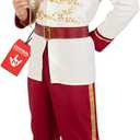 Morph White Prince Costume Men Prince Charming Costume Adult Outfit Men Storybook Halloween Costumes For Mens Royal, Size: L