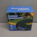 100 ft Expandable Garden Hose, 2025 New Retractable Water Hoses 100ft with 10 Function Spray Nozzle, Solid Brass Fittings, Extra Strength Fabric, Flexible Expanding Latex Core, Lightweight & No Kink