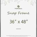 36x48 Poster frame, Plexiglass, Black Snap Frames, Coating Aluminum Profile, Display Horizontally & Vertically 1PC 