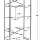 5 Gallon Water Bottle Holder for 10 Bottles, 5 Tiers Heavy-Duty Water Cooler Jug Rack with Reinforcement Frame for Kitchen Office, Silver Grey