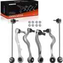 A-Premium 6Pcs Front Suspension Kit, Lower Forward & Rearward Control Arm, Sway Bar Link, Compatible with BMW E60 Series - 525i 2004-2010, 530i 2004-2007, 545i 2004-2005, 550i 2006-2010