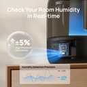 DREO Humidifiers for Bedroom, 3L Top Fill 30H & 26dB Quiet Runtime for Large Room, Cool Mist Ultrasonic Humidifier with Humidity Sensor, Night Light for Home, Baby, Nursery, Plants, 360 Nozzle, Black