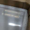 rejomiik Acrylic Dryer Sheet Holder Clear Dryer Sheet Dispenser Container Box with Lid and Anti Scratch Film for Laundry Room Fabric Softener Sheets Storage Organization, Transparent (Medium)