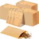 Zubebe 150 Pieces Seed Saving Envelopes Packets Resealable Self Adhesive Paper Envelopes for Flower Vegetable Seeds Storage 3.15 x 4.72 Inch (Brown)