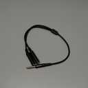1/4 inch TRS Splitter Cable, 6.35mm Stereo Y Cable, 1/4 Male Plug to Dual 1/4 Female Jack Cord, 12 inches / 30cm